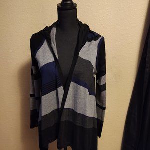 Dex NWOT Blue,Black,Grey Sweater Cardigan Size Sm